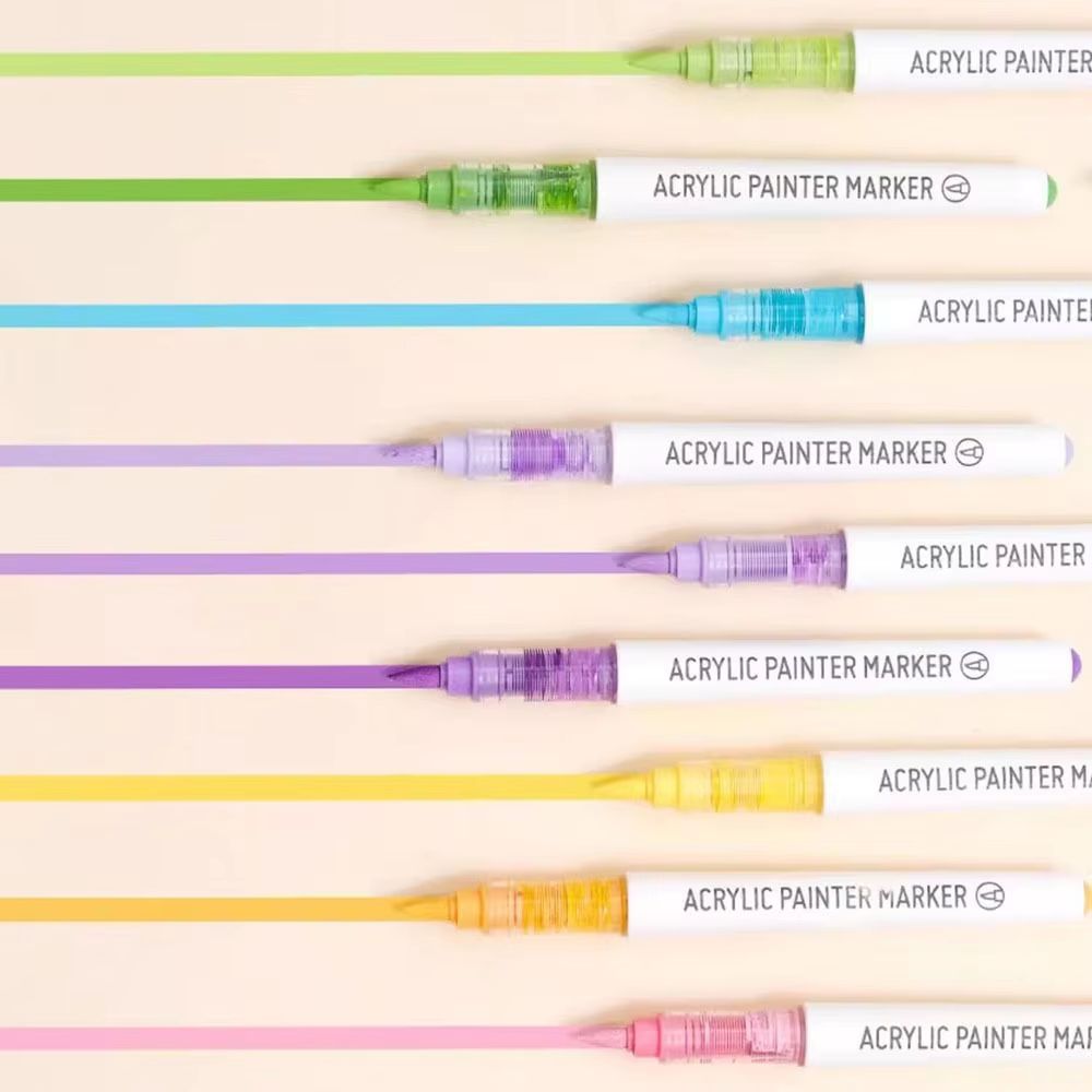 Acrylic Liquid Marker Pens Set 9 Colors For Drawing Painting Graffiti Art 3