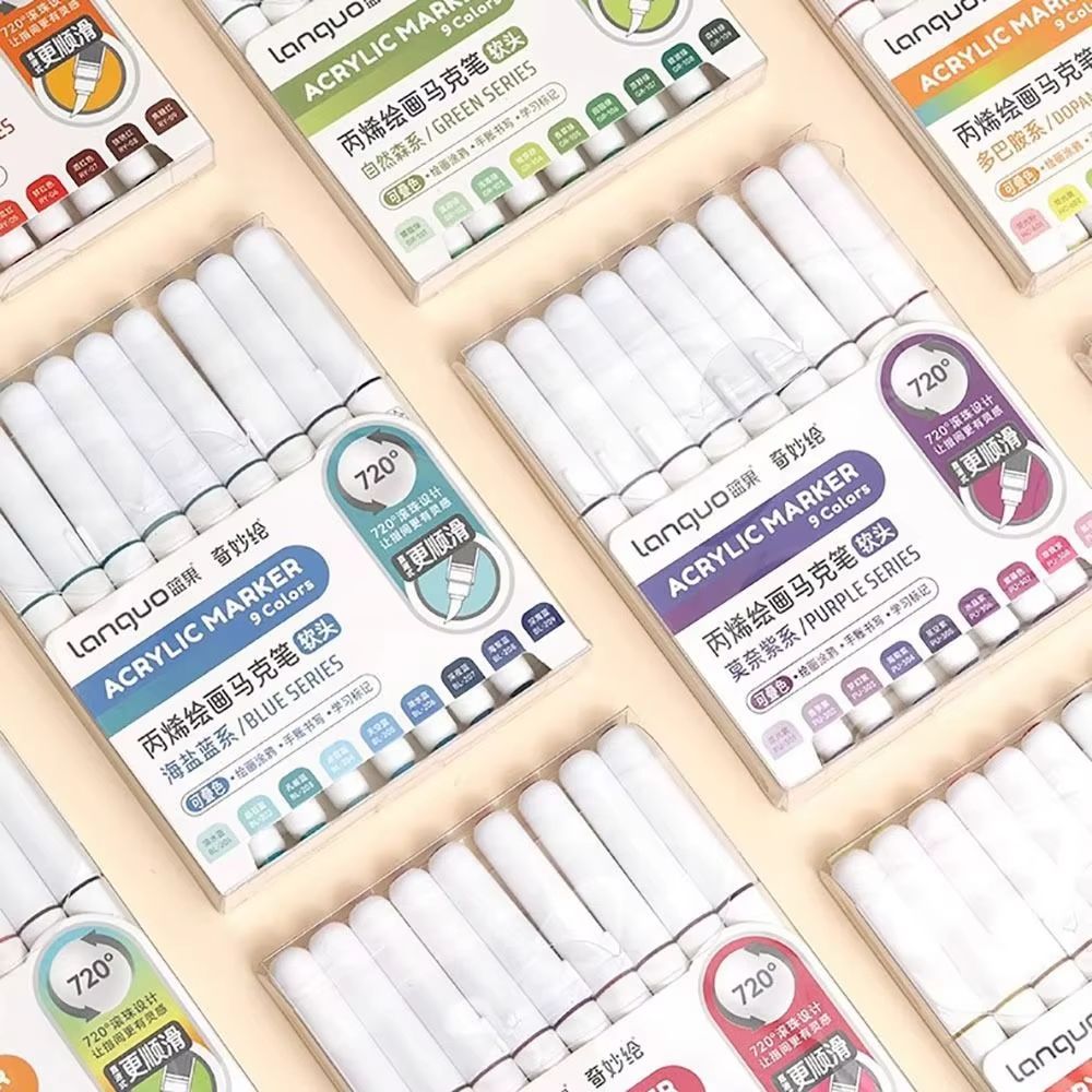 Acrylic Liquid Marker Pens Set 9 Colors For Drawing Painting Graffiti Art 4