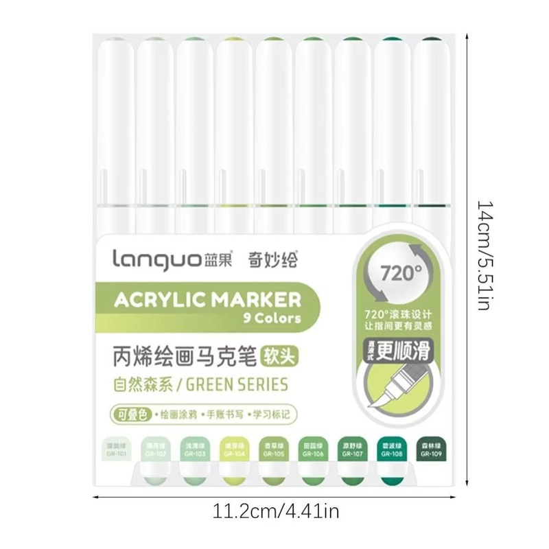 Acrylic Liquid Marker Pens Set 9 Colors For Drawing Painting Graffiti Art 5