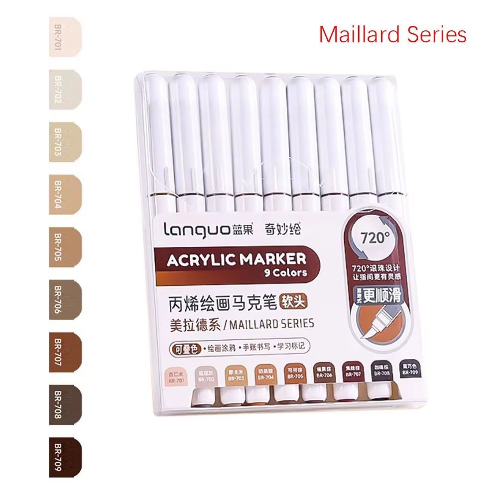 Acrylic Liquid Marker Pens Set 9 Colors For Drawing Painting Graffiti Art 9