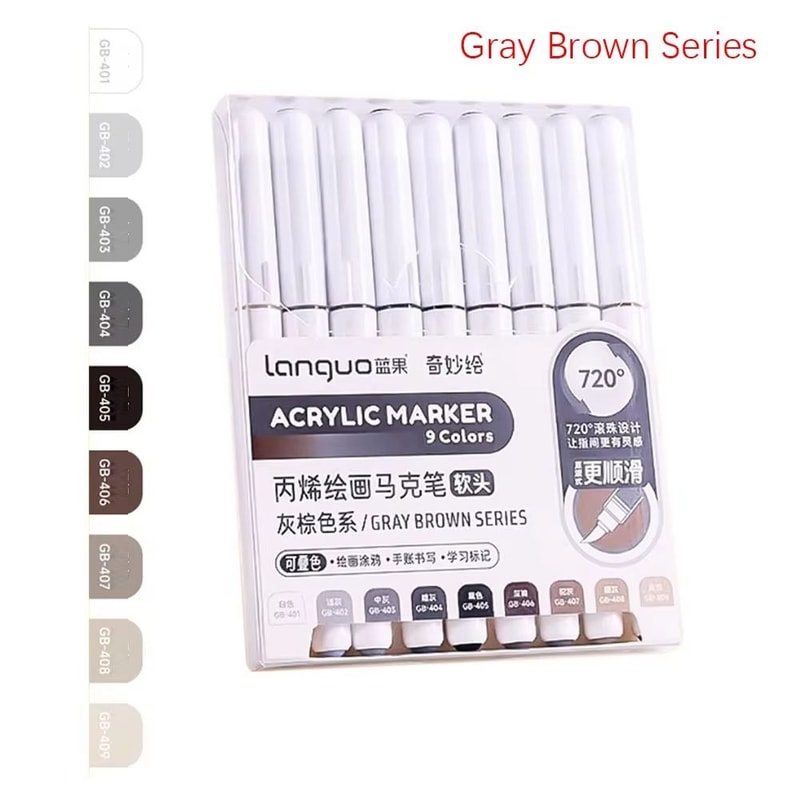 Acrylic Liquid Marker Pens Set 9 Colors For Drawing Painting Graffiti Art 11
