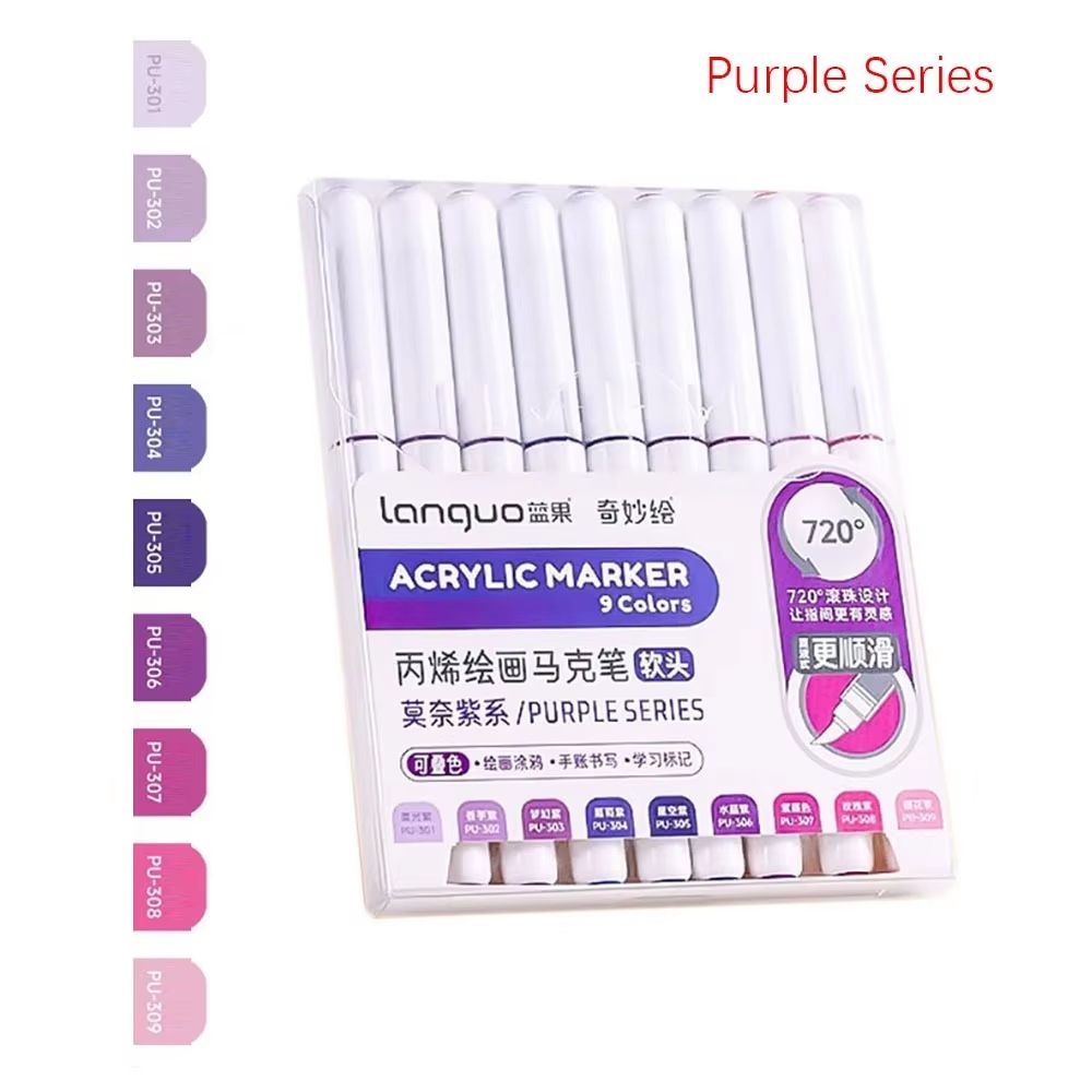 Acrylic Liquid Marker Pens Set 9 Colors For Drawing Painting Graffiti Art 12