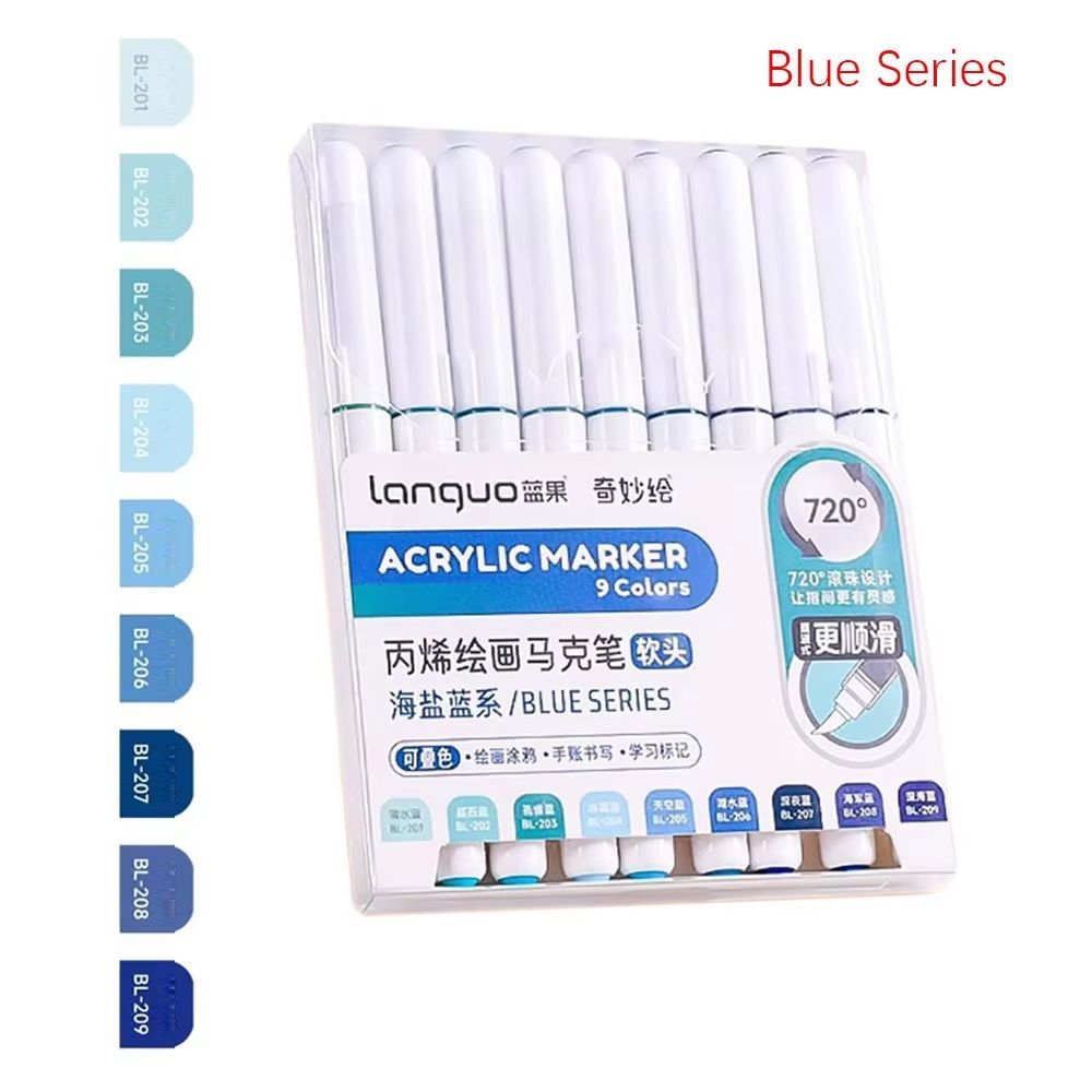 Acrylic Liquid Marker Pens Set 9 Colors For Drawing Painting Graffiti Art 13
