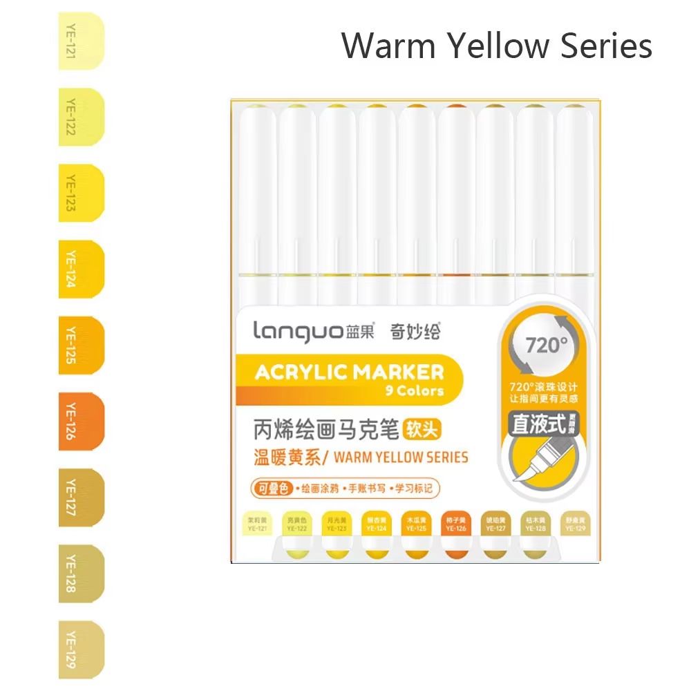 Acrylic Liquid Marker Pens Set 9 Colors For Drawing Painting Graffiti Art 19