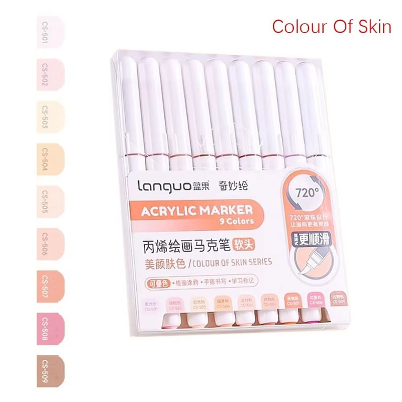 Acrylic Liquid Marker Pens Set 9 Colors For Drawing Painting Graffiti Art 7