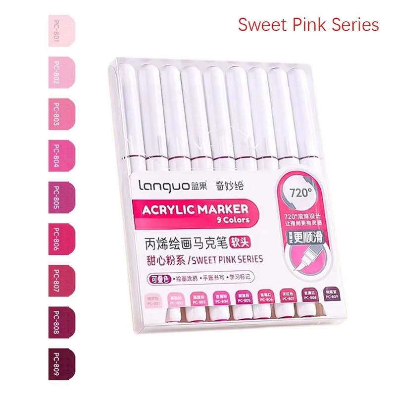 Acrylic Liquid Marker Pens Set 9 Colors For Drawing Painting Graffiti Art 8