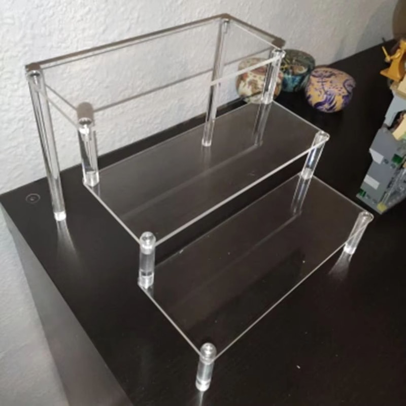 Acrylic Display Stand 15 Tier Transparent Rack For Cupcakes Perfume Dolls Collectibles 0
