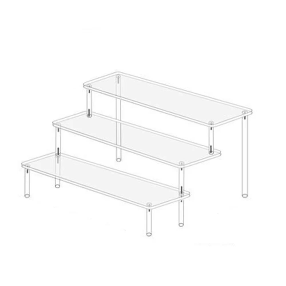 Acrylic Display Stand 15 Tier Transparent Rack For Cupcakes Perfume Dolls Collectibles 8