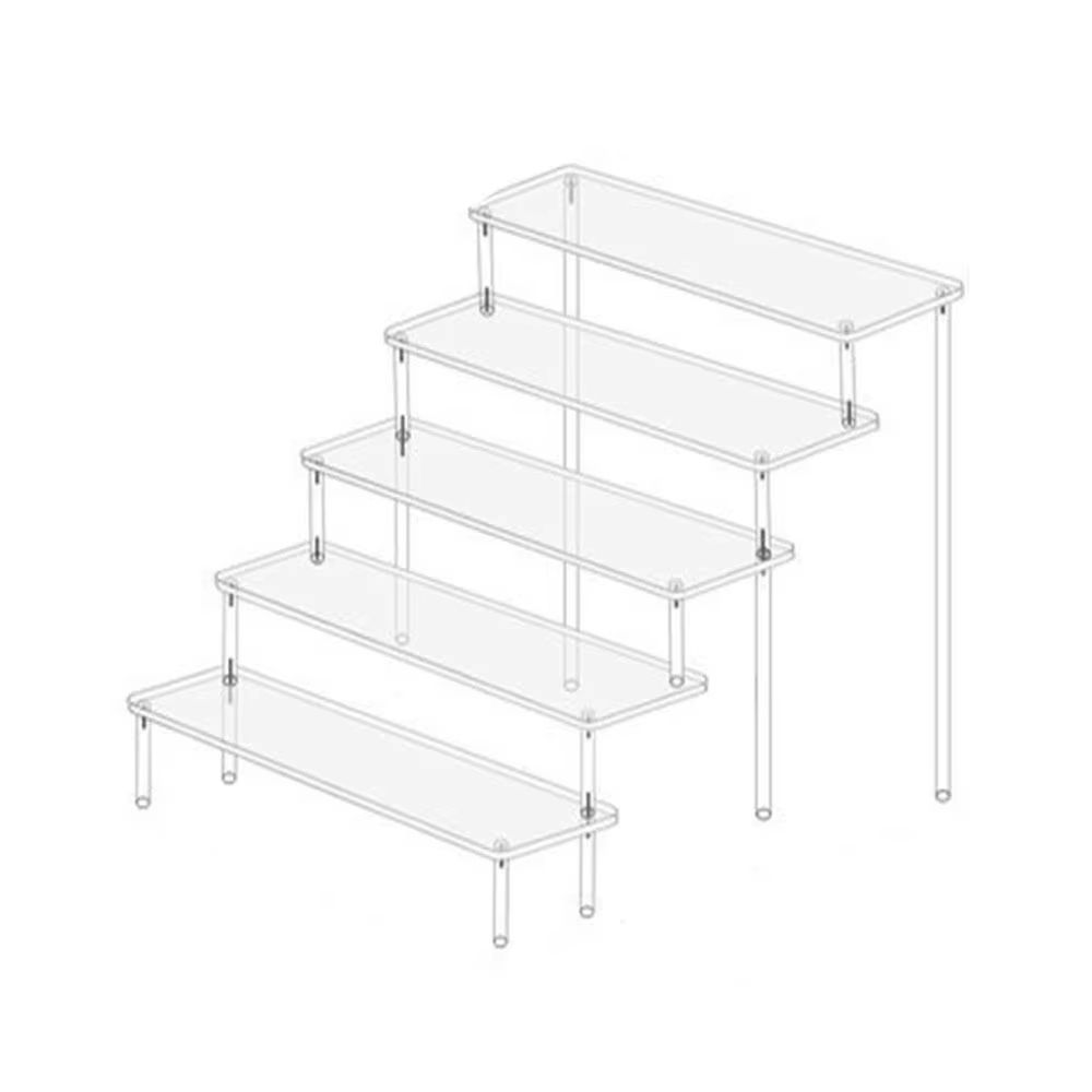 Acrylic Display Stand 15 Tier Transparent Rack For Cupcakes Perfume Dolls Collectibles 20