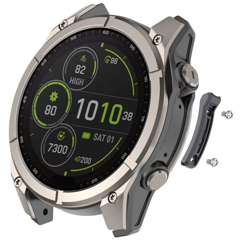 Lightweight Metal Watch Bumper Decorative AntiCollision Strip For Garmin Fenix 8 Tactix 8 Quatix 2