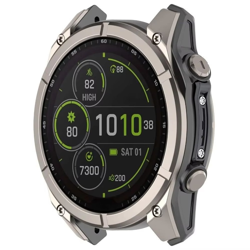 Lightweight Metal Watch Bumper Decorative AntiCollision Strip For Garmin Fenix 8 Tactix 8 Quatix 3