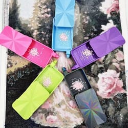3d diamond painting drill tray with lid bead sorting tool for 5d diy crafts