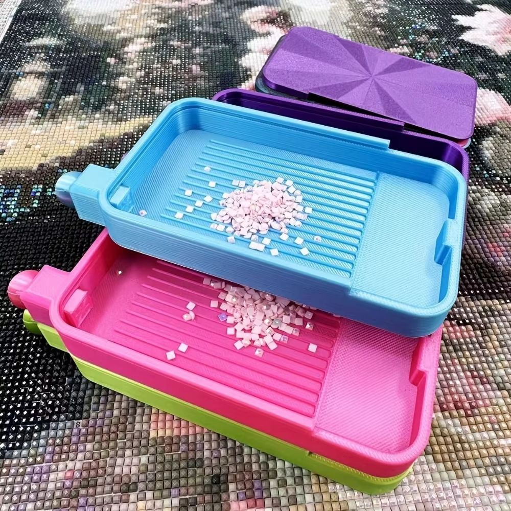 3D Diamond Painting Drill Tray With Lid Bead Sorting Tool For 5D DIY Crafts 1