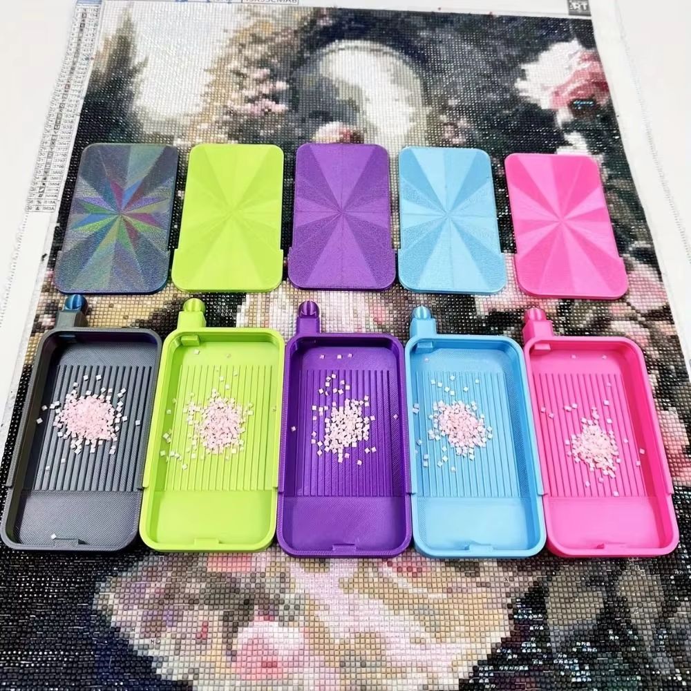 3D Diamond Painting Drill Tray With Lid Bead Sorting Tool For 5D DIY Crafts 2