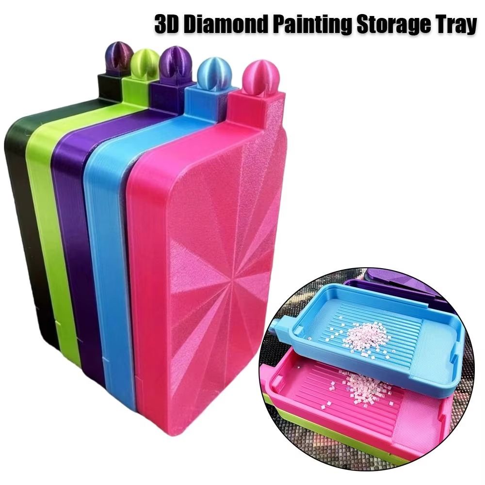3D Diamond Painting Drill Tray With Lid Bead Sorting Tool For 5D DIY Crafts 4