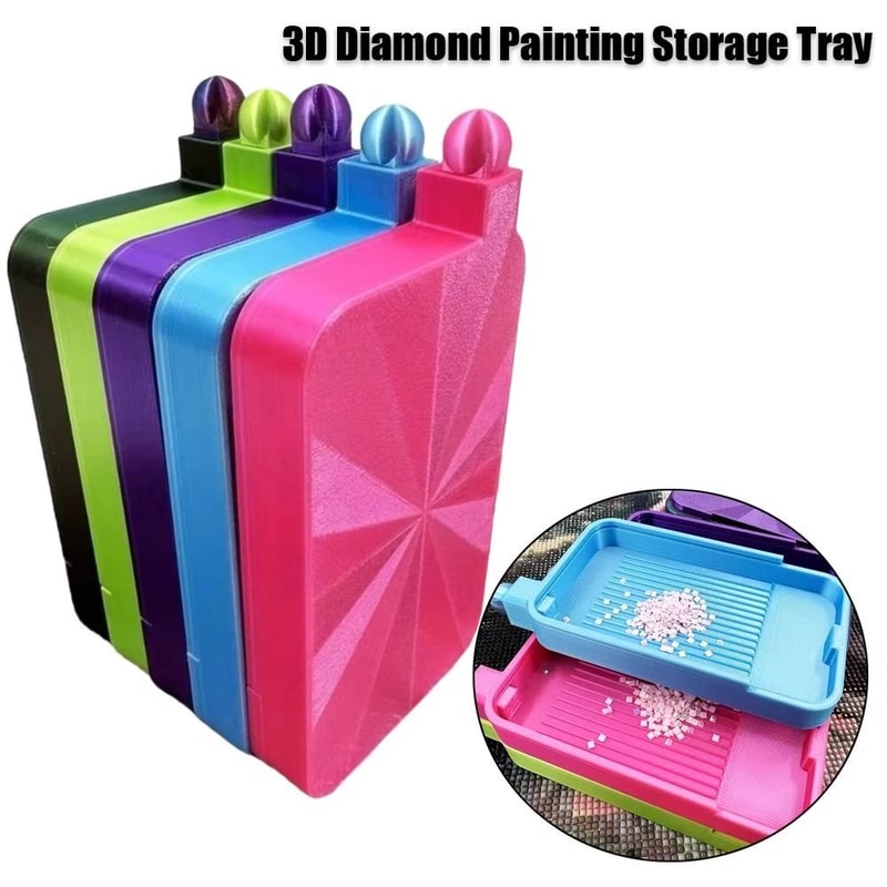 3D Diamond Painting Drill Tray With Lid Bead Sorting Tool For 5D DIY Crafts 4
