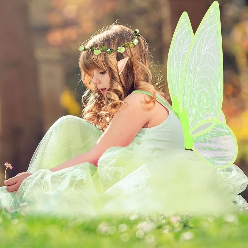 Sparkling Fairy Costume Wings For Kids Adults Halloween Party DressUp 1
