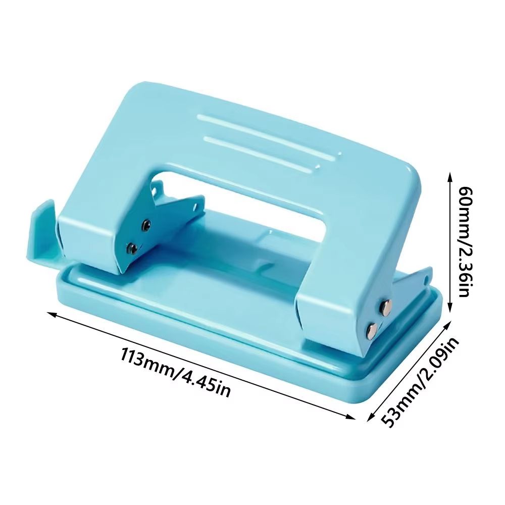 Metal DoubleHole Punch Tool Rotary Binding Cutter For DIY Crafts Office 5