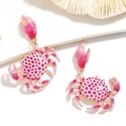 playful crab earrings for everyday style cute animal fashion jewelry