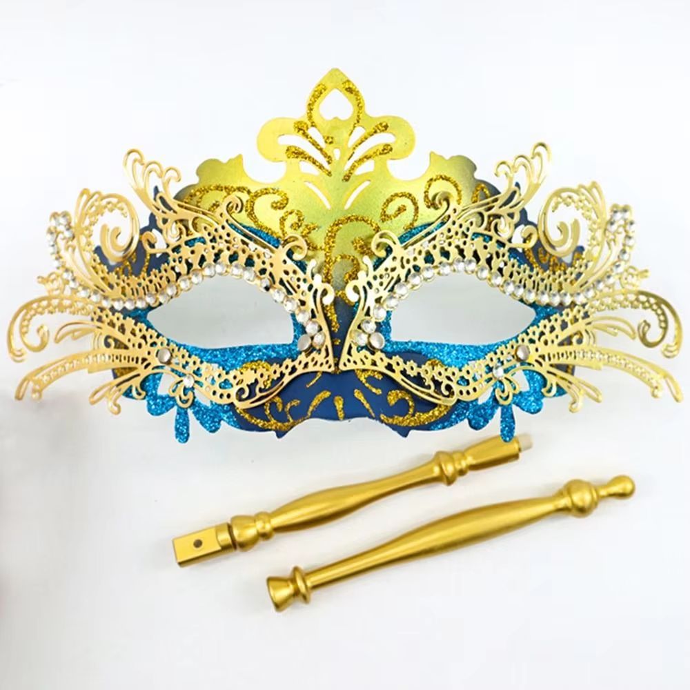 Handheld Venetian Masquerade Mask Elegant Party Costume Accessory 0