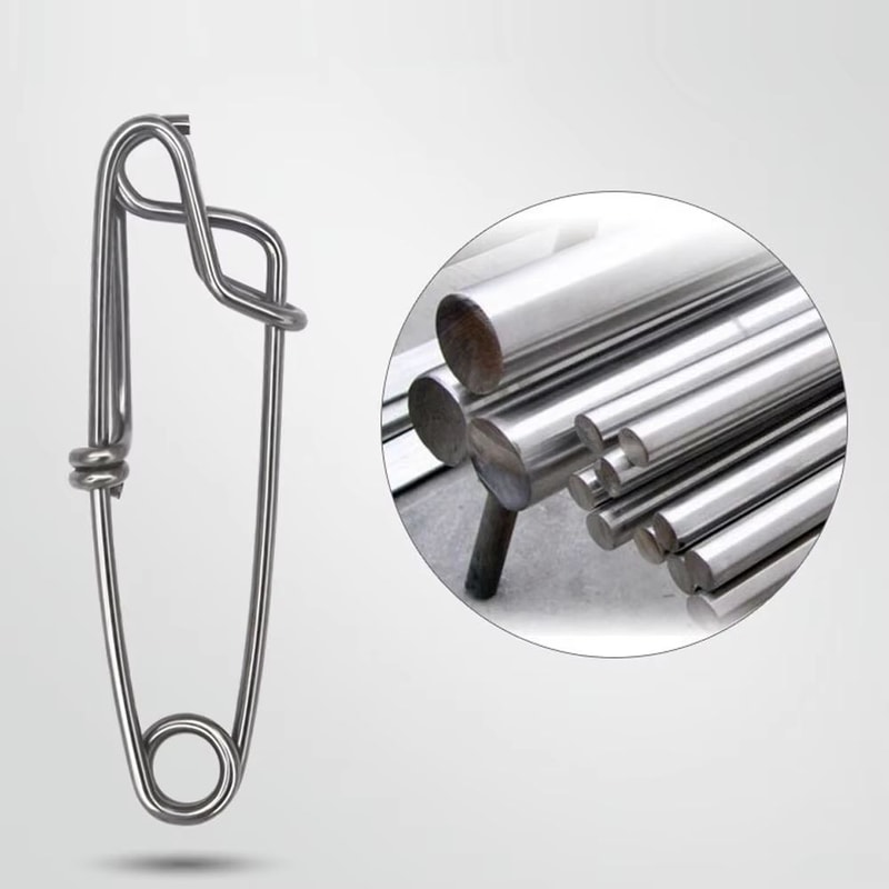 Stainless Steel Fishing Snap And Swivel Quick Pin Connector Set 2