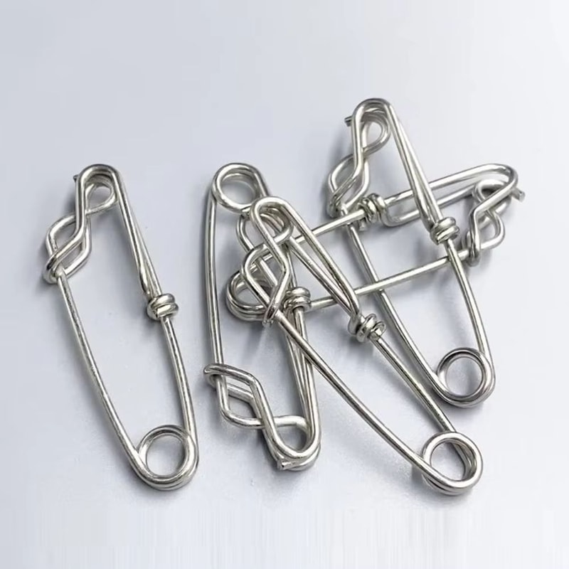 Stainless Steel Fishing Snap And Swivel Quick Pin Connector Set 3