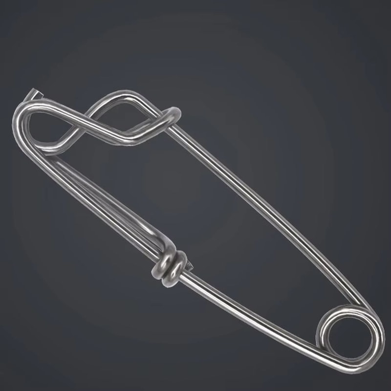 Stainless Steel Fishing Snap And Swivel Quick Pin Connector Set 5