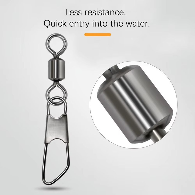 Premium 100Piece Stainless Steel AType Pin Fishing Swivel Connectors Set 2