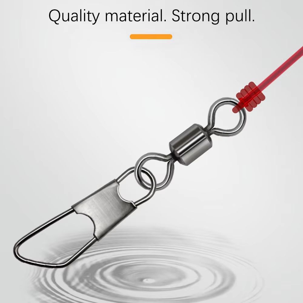 Premium 100Piece Stainless Steel AType Pin Fishing Swivel Connectors Set 4