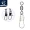 Stainless Steel Fishing Rolling Swivels With Interlock Snap 50Pack 0