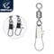 Stainless Steel Fishing Rolling Swivels With Interlock Snap 50Pack 0