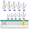 50Piece Stainless Steel Fast Lock Fishing Snap Swivel Connector Set 9