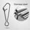 50Piece Stainless Steel Fast Lock Fishing Snap Swivel Connector Set 3