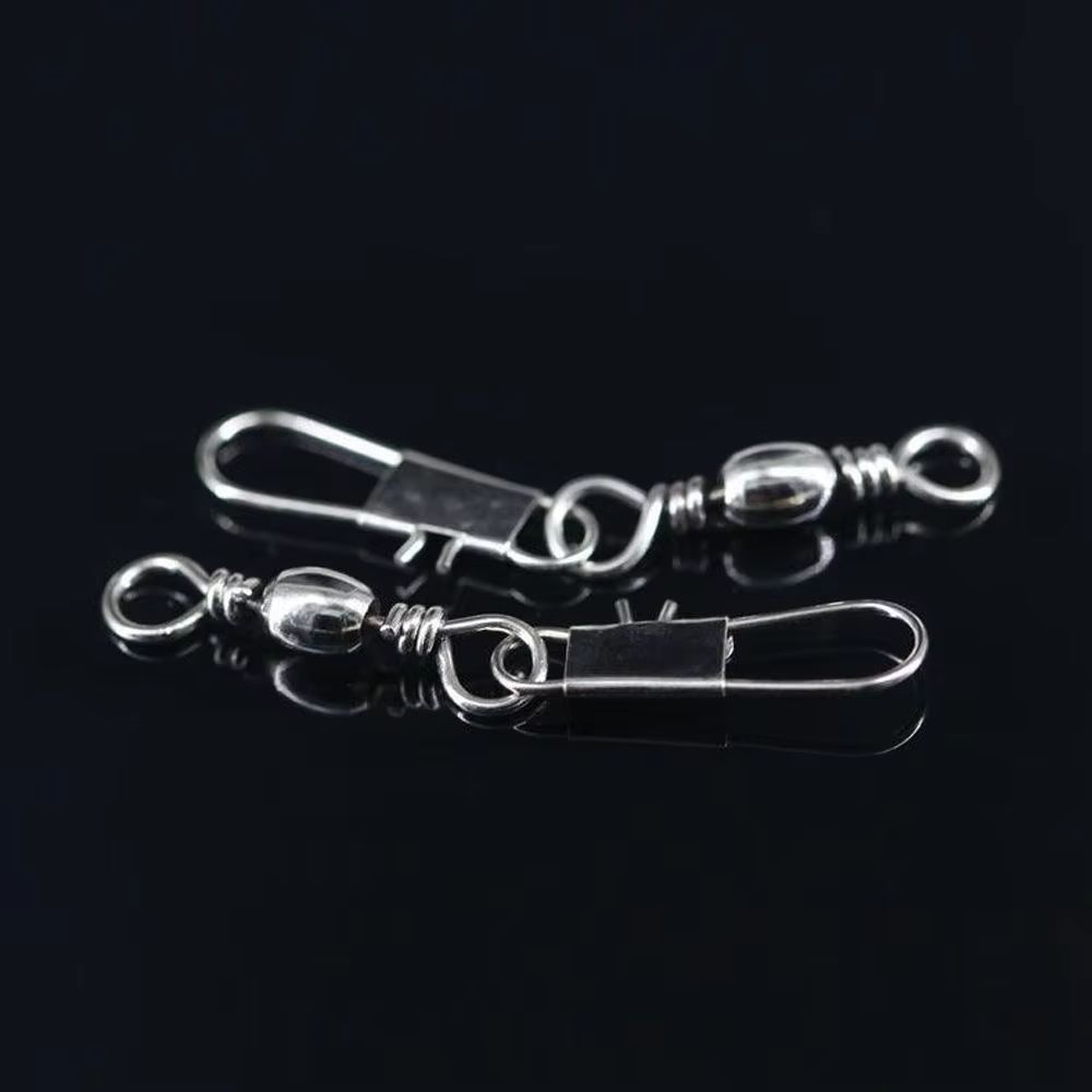 Carbon Steel Pike Fishing Barrel Bearing Rolling Swivel And Pin Connector Set 20100pcs 4