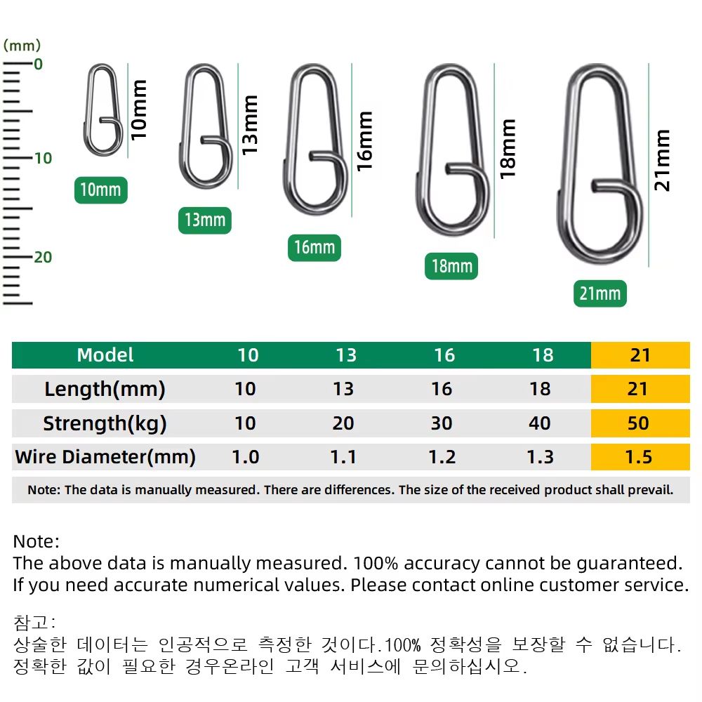Stainless Steel Fishing Split Rings And Swivel Snap Connectors 50200pcs 10