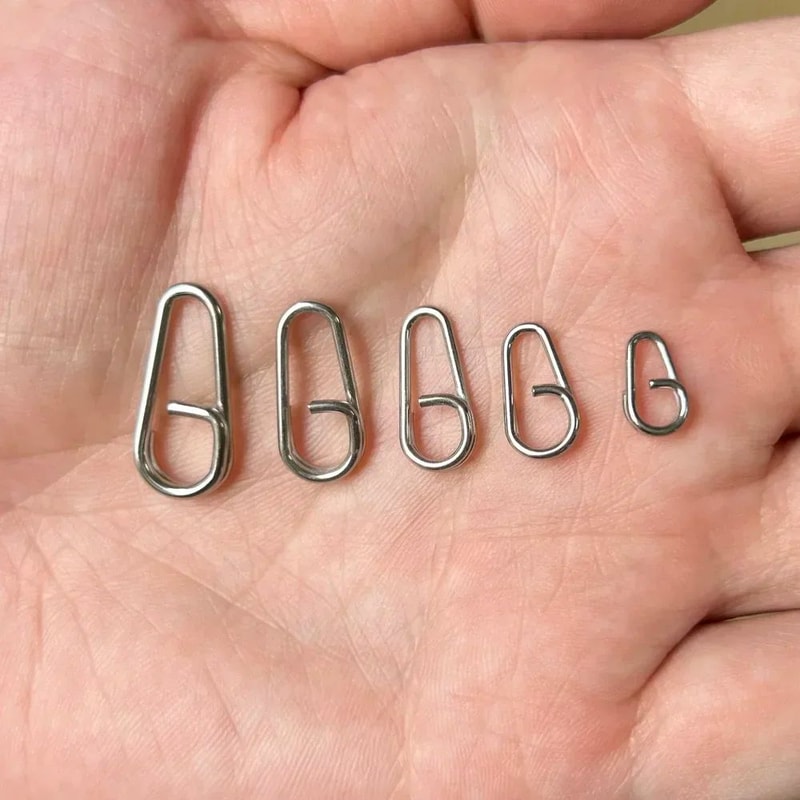 Stainless Steel Fishing Split Rings And Swivel Snap Connectors 50200pcs 2