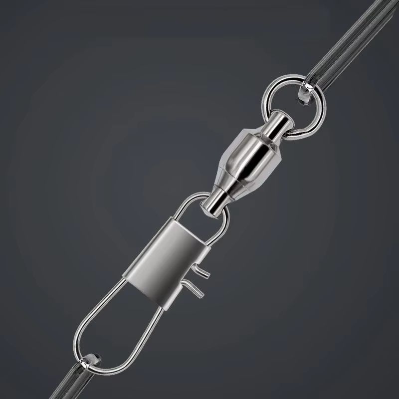 20Piece Ball Bearing Fishing Swivels With Interlock Snap Pin Stainless Steel 4