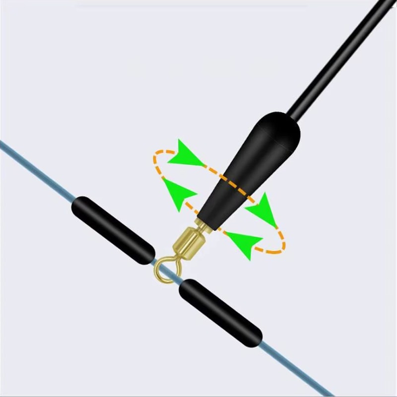 Fishing Float Base Bobber Block Rotation Drift Accessory 50Pack 4