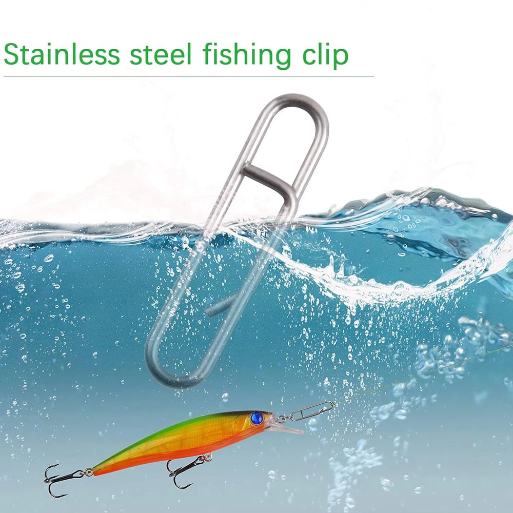 304 Stainless Steel Fishing Lure Snap Swivel Interlock Pin Connector Set 30100pcs 4