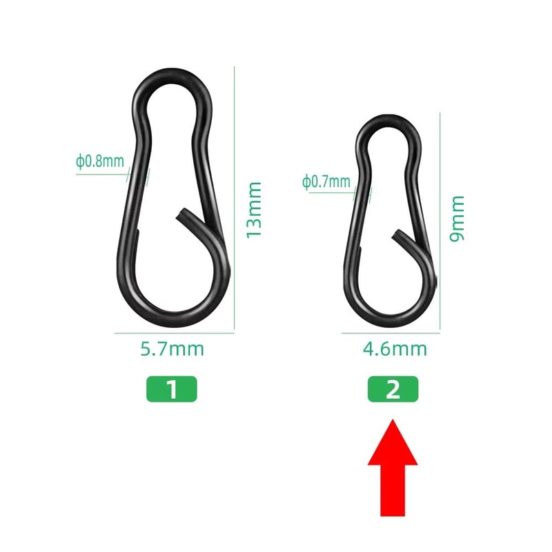 Quick Change Duo Lock Snap Swivel Clips 40Piece Stainless Steel Fishing Accessory Set 6