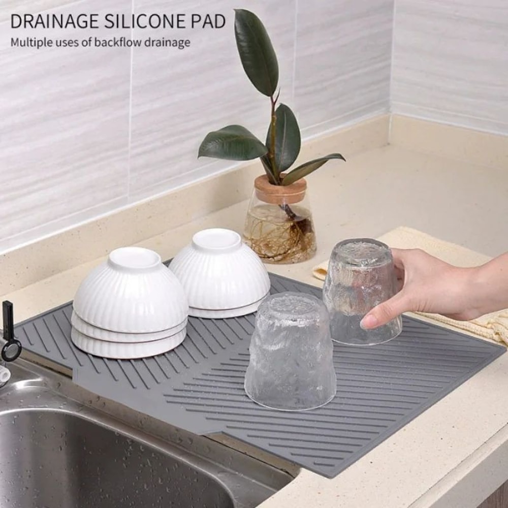 Silicone Draining Storage Pad With Slope Drainage And NonSlip Surface 1