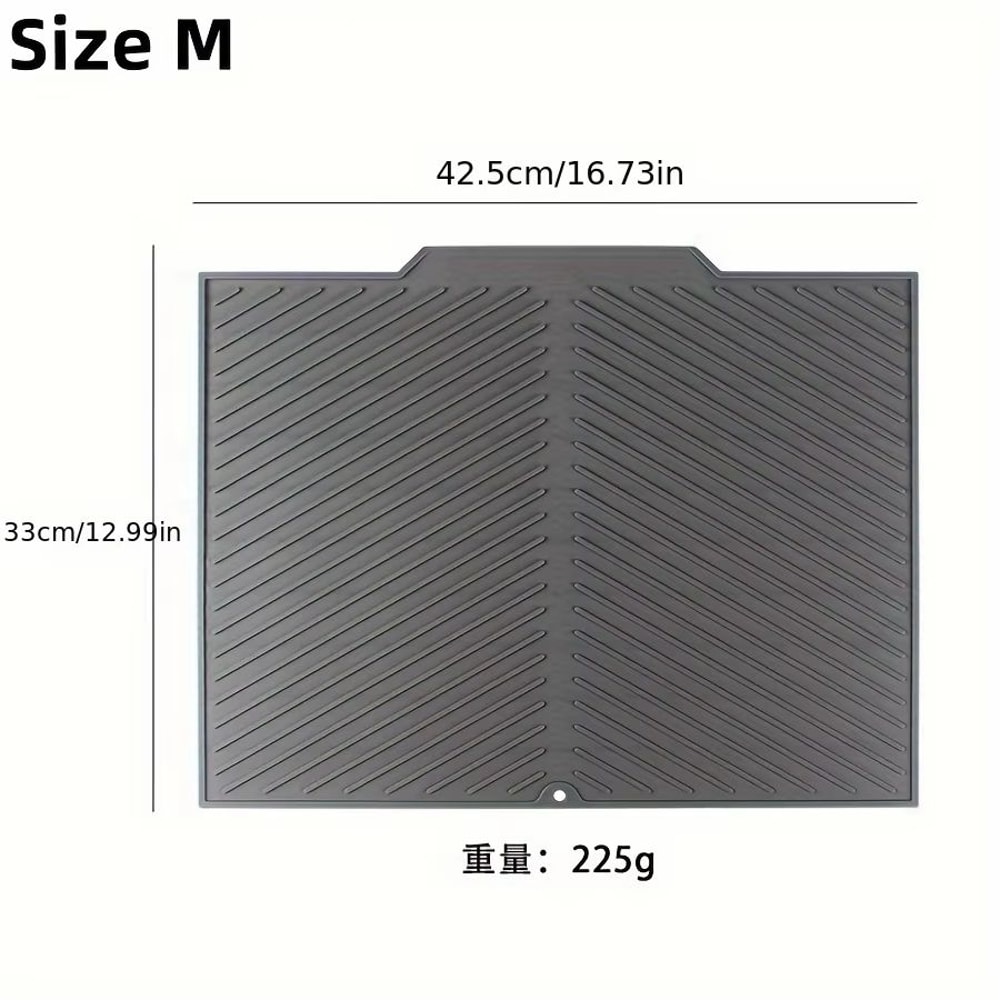 Silicone Draining Storage Pad With Slope Drainage And NonSlip Surface 8