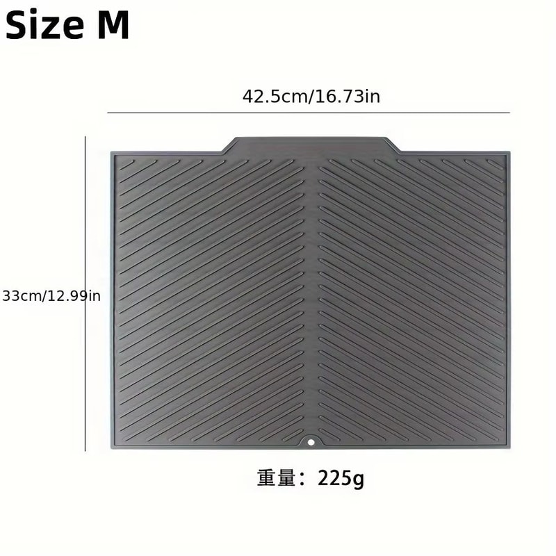 Silicone Draining Storage Pad With Slope Drainage And NonSlip Surface 8