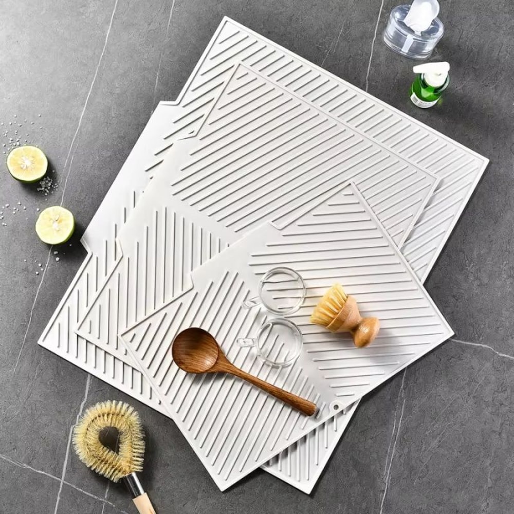 Silicone Draining And Heat Insulation Mat For Kitchen And Bathroom 0