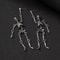 Halloween Skull Earrings Silver Or Bronze Pair For Party And Costume 3
