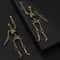 Halloween Skull Earrings Silver Or Bronze Pair For Party And Costume 4