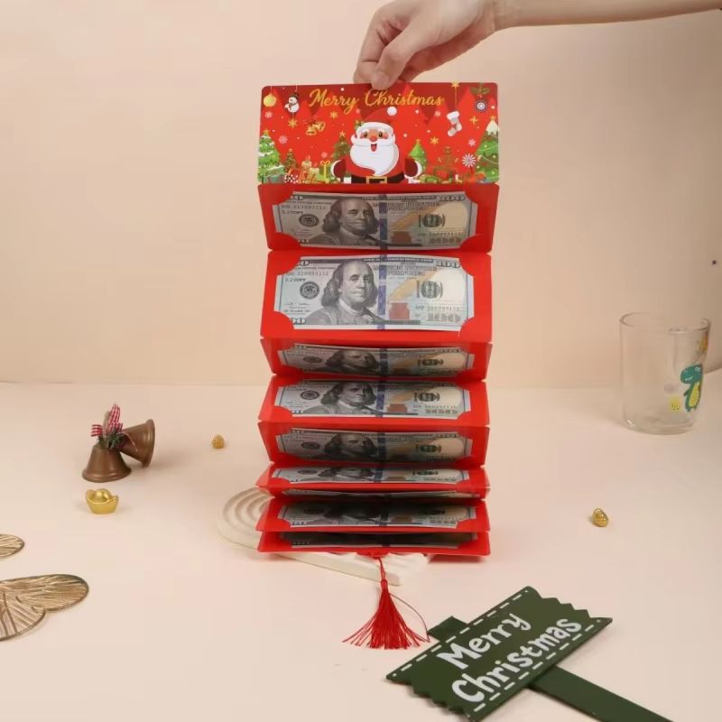 Christmas Red Envelope Money Gift Card Holder Festive Wallet 1