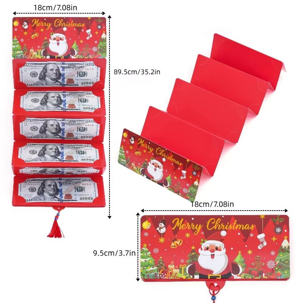Christmas Red Envelope Money Gift Card Holder Festive Wallet 2