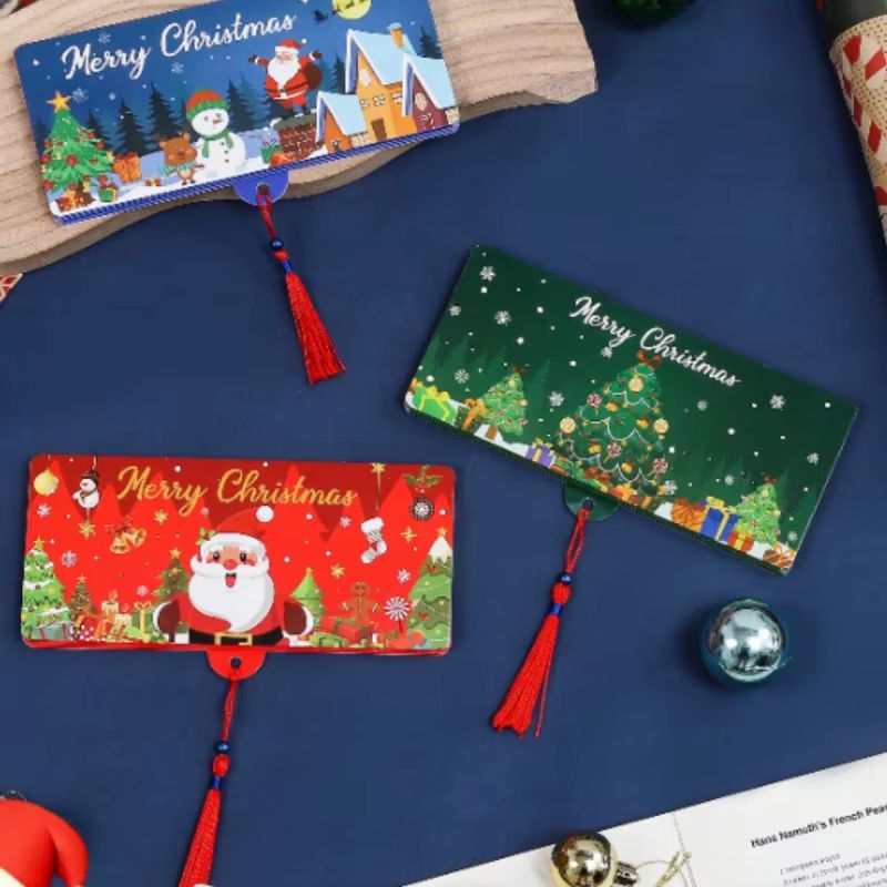 Christmas Red Envelope Money Gift Card Holder Festive Wallet 3