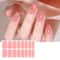 16Piece Solid Color Nail Stickers Pink Nude Disposable Nail Polish Film 2